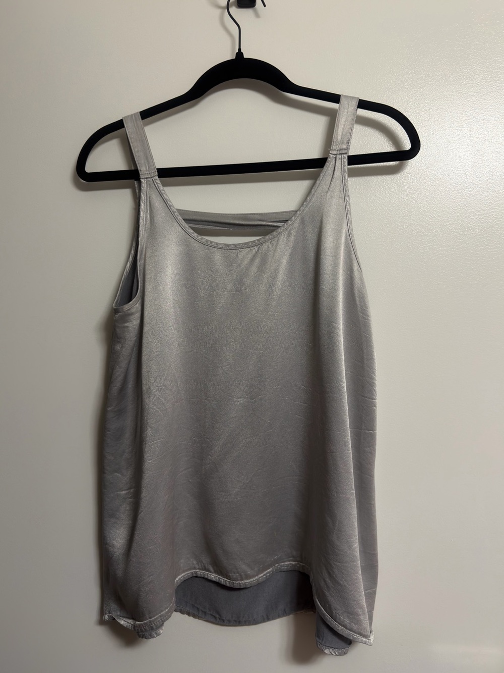 Pj Harlow Silver Satin Tank